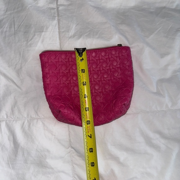 Hot Pink Embossed Zip Pouch Makeup Bag – 8"x7" - Picture 9 of 9